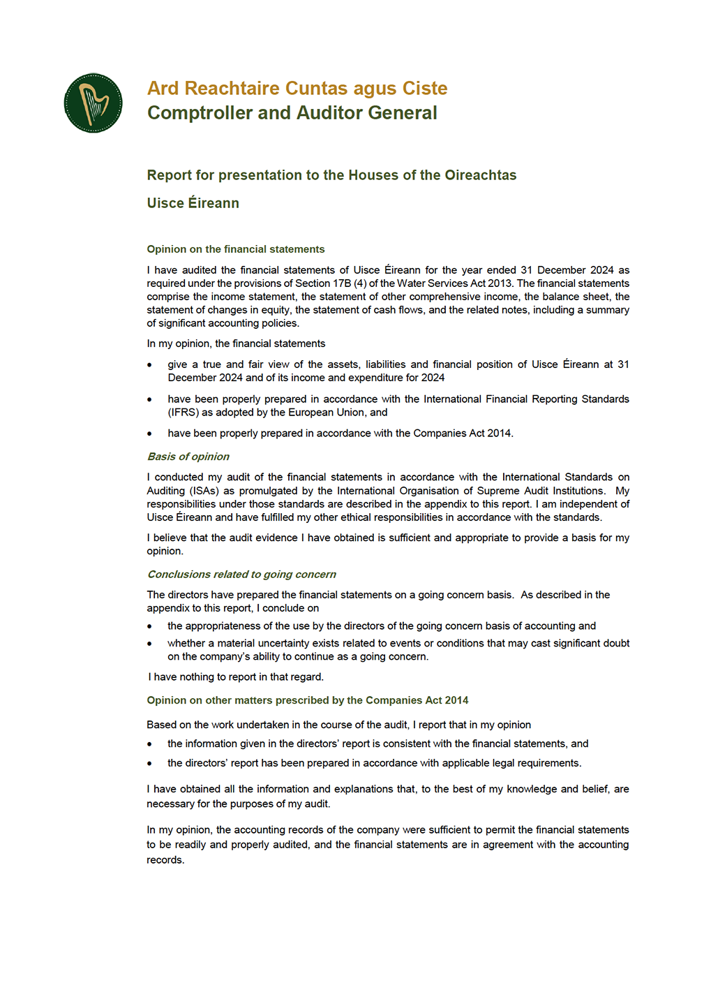 C&AG Audit Report Cover.