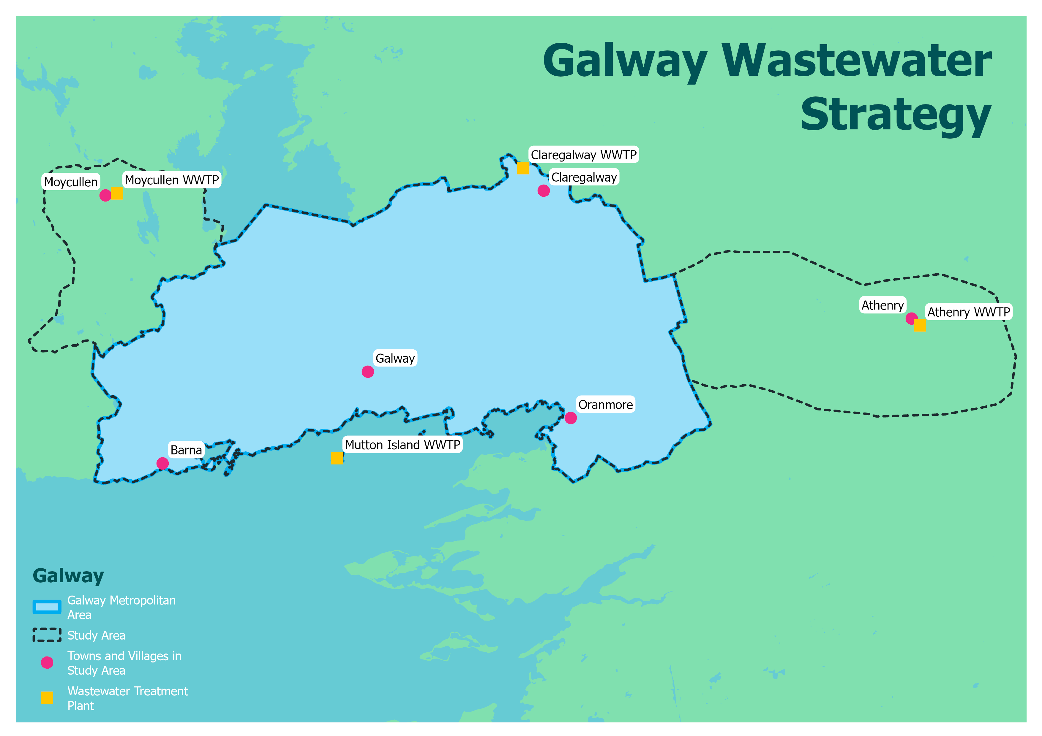 Galway Wastewater Strategy (GWS) study area map