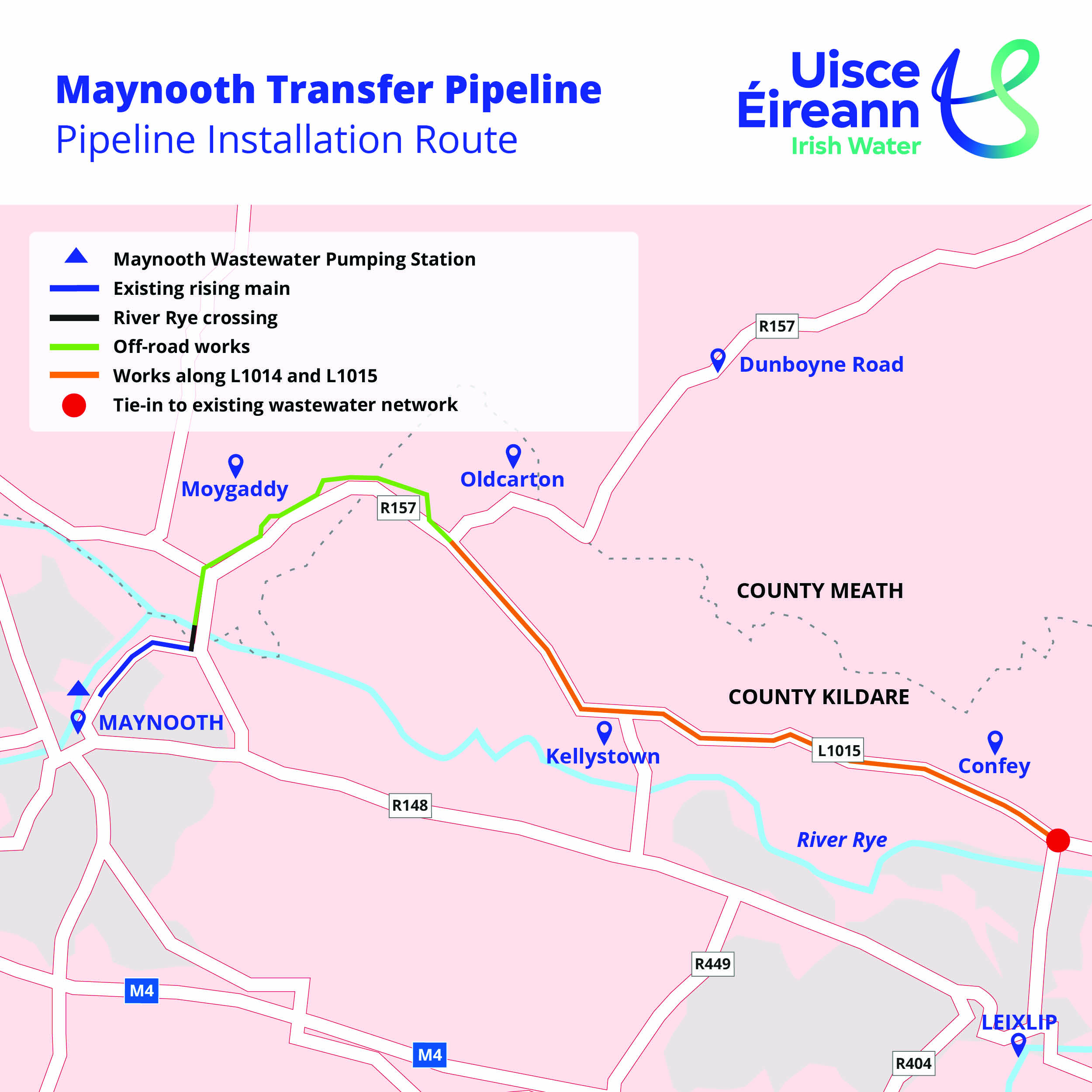 Maynooth Transfer Pipeline map 