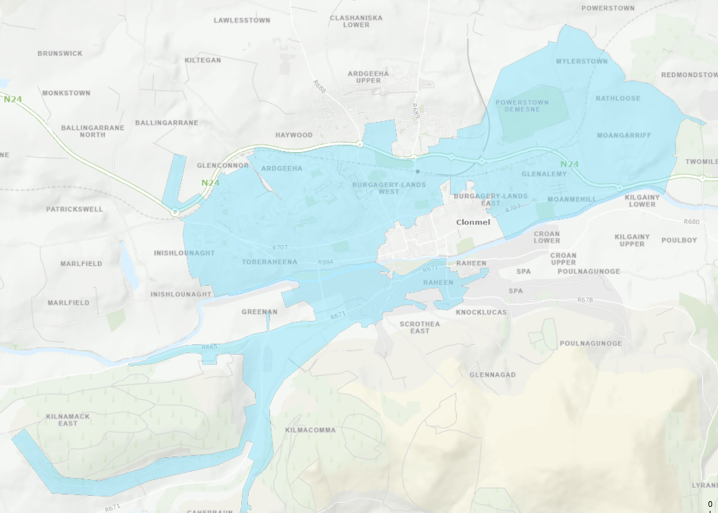 Glenary water supply map