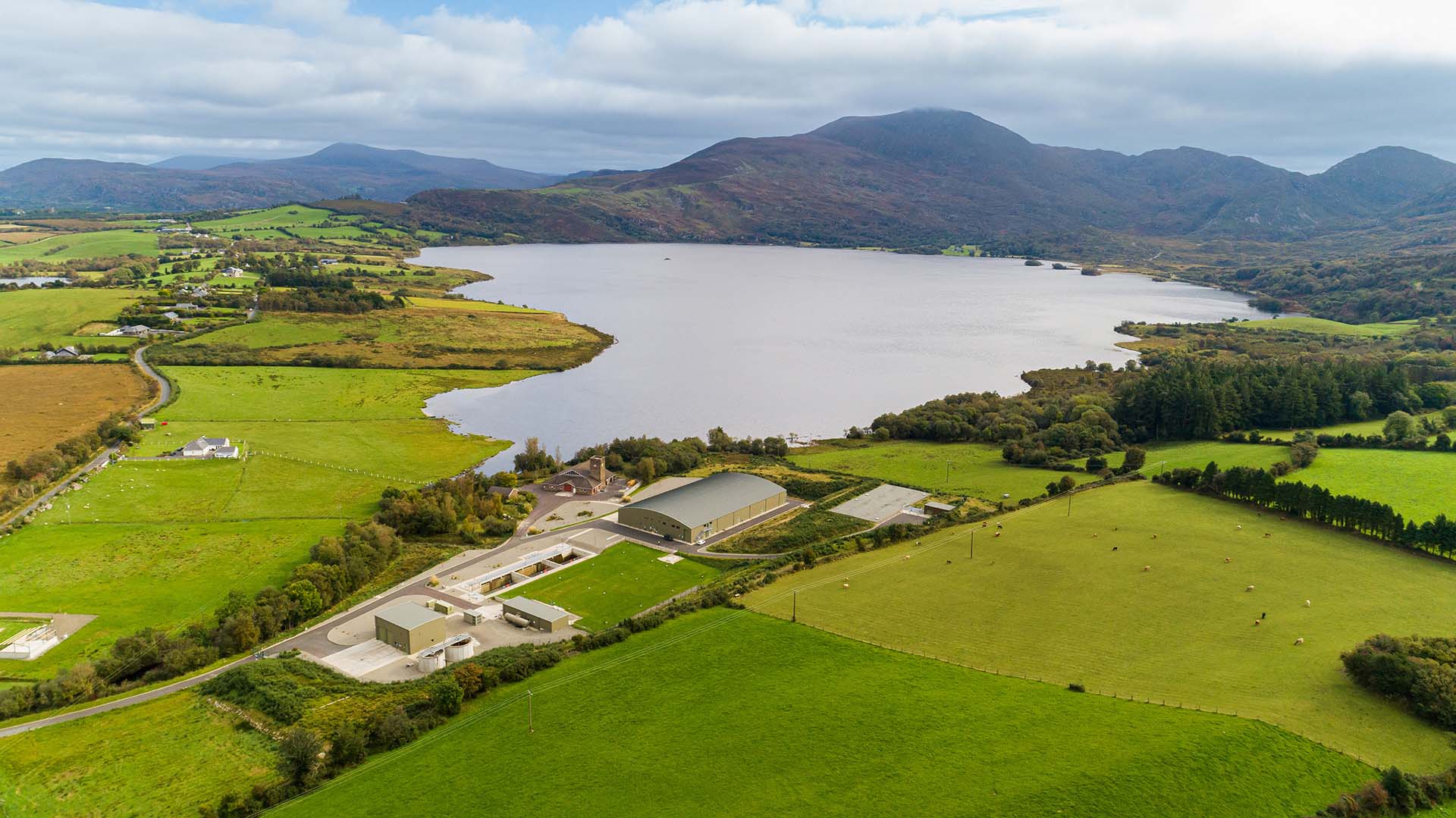 Arial view of Lough Guitane