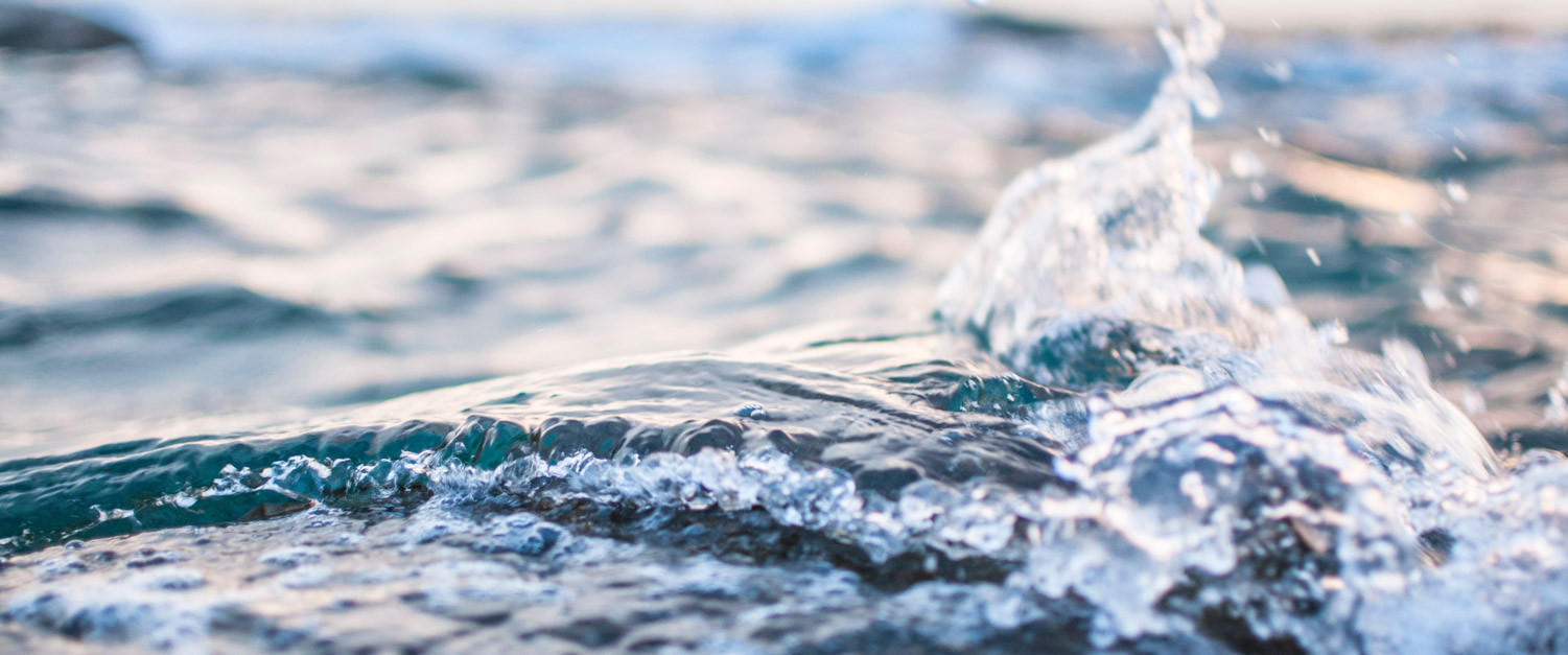 A close up of waves in the ocean