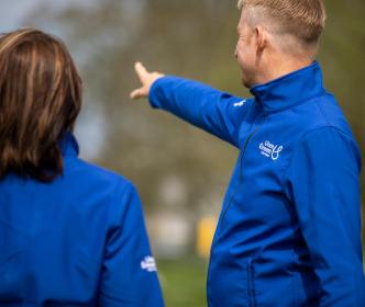 Blue Uisce Éireann branded jackets