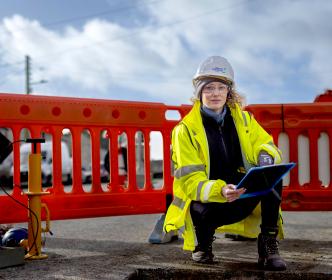Worker on site